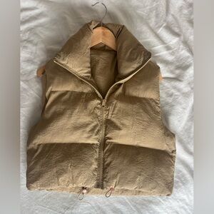 Tan Puffer Vest